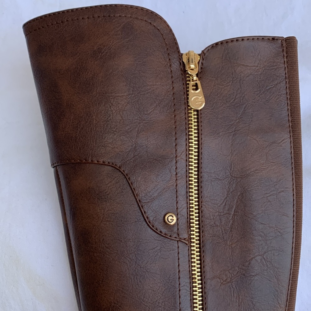 G by Guess women’s dark brown riding tall boots - NWOT - wide calf size 5M - Picture 9 of 17